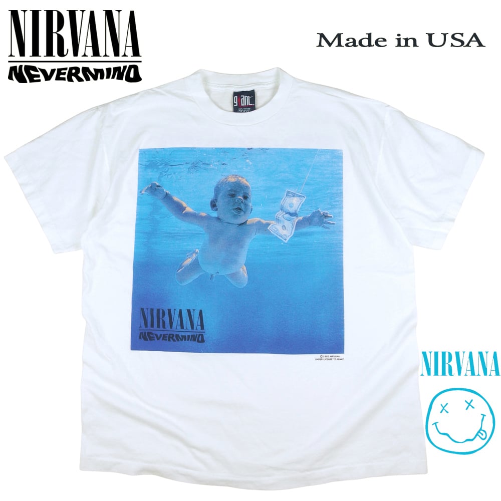 NIRVANA ニルヴァーナ Tシャツ USA製 ホワイト 白T ニルバーナ