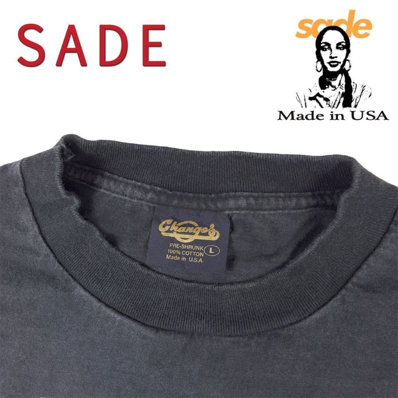 SADE シャーデー Tシャツ 半袖 ブラック バンドT イギリス ソウル