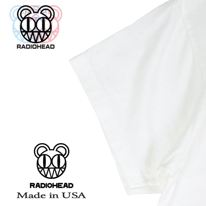 【RADIOHEAD】 オフィシャルTシャツ Lサイズ USA製 radiohead レディオヘッド Tシャツ USA製 ホワイト Lサイズ