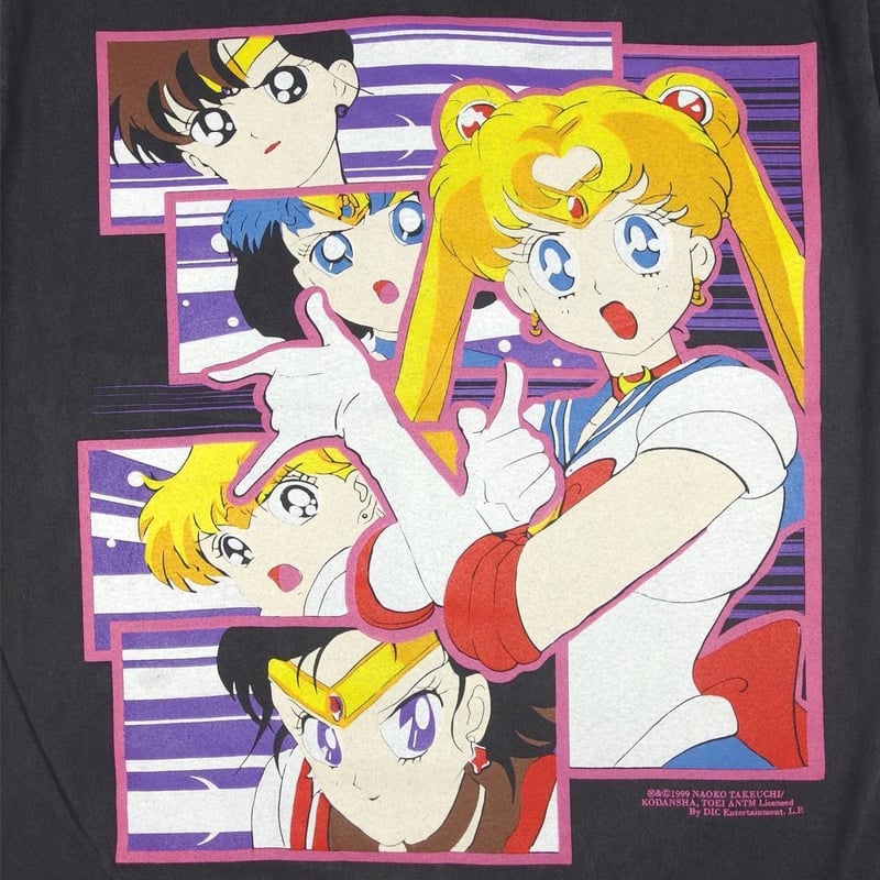 美少女戦士 セーラームーン Tシャツ アニメ ブラック 半袖 メンズ