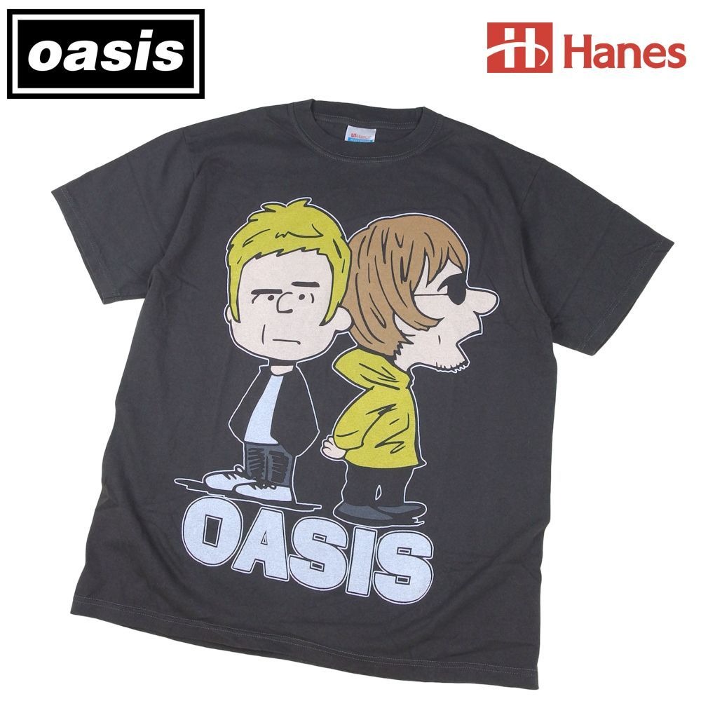 OASIS オアシス Tシャツ Hanes製 チャコール Lサイズ リアムギャラガー OASIS オアシス Tシャツ Hanes製 チャコール Lサイズ リアムギャラガー