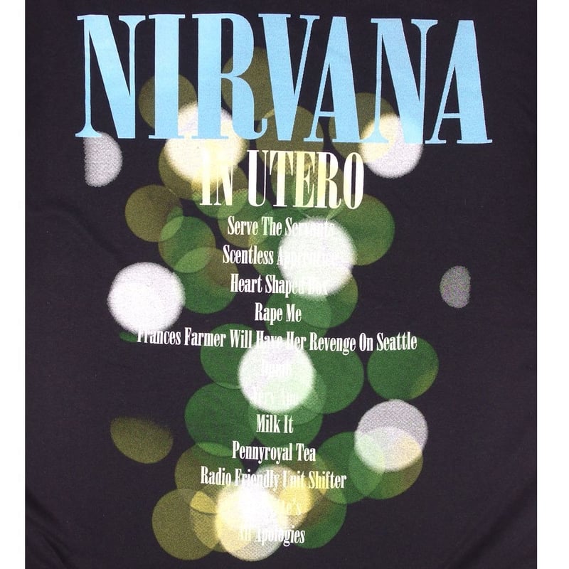NIRVANA ニルバーナ Tシャツ IN UTERO ブラック ニルヴァーナ バンドT