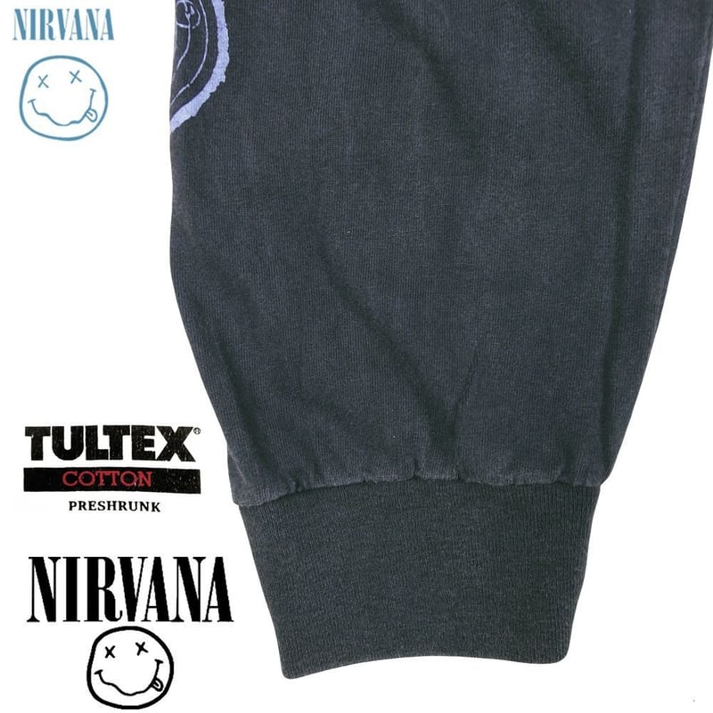 NIRVANA ニルバーナ ロンT 長袖 Tシャツ TULTEX製 ブラック