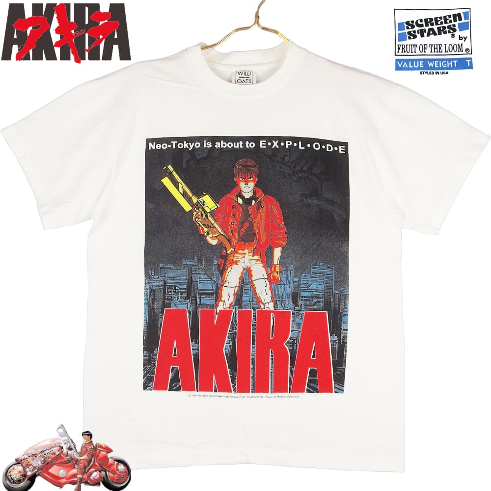 AKIRA アキラ アニメ Tシャツ USA製 ホワイト Lサイズ 半袖 メンズ