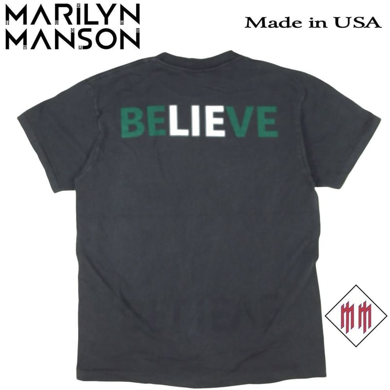 MARILYN MANSON マリリンマンソン　BELIEVE Tシャツ MARILYN MANSON マリリンマンソン Tシャツ ブラック Lサイズ USA製