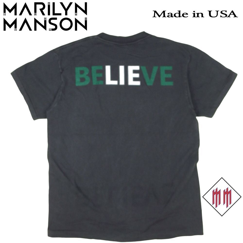 マリリンマンソン　BELIEVE Tシャツ　サイズL HANGOUT | . . New Delivery Item MODEL: 90s Marilyn Manson