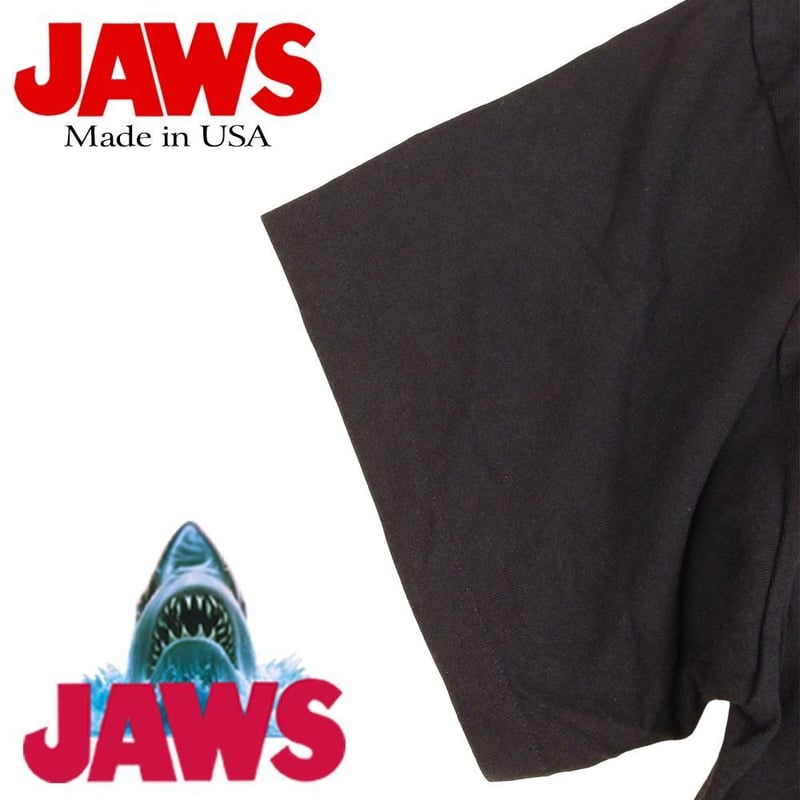 希少 JAWS Tシャツ XL ジョーズ 映画 MOVIE ブラック 入手困難】JAWS ジョーズ Tシャツ XLサイズ ヴィンテージ