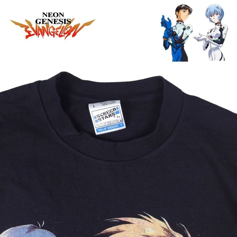EVANGELION Tシャツ 新世紀 エヴァンゲリオン アニメ ブラック Lサイズ