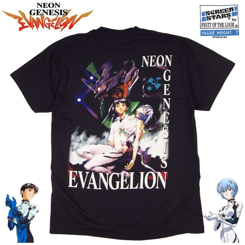 EVANGELION Tシャツ 新世紀 エヴァンゲリオン アニメ ブラック Lサイズ