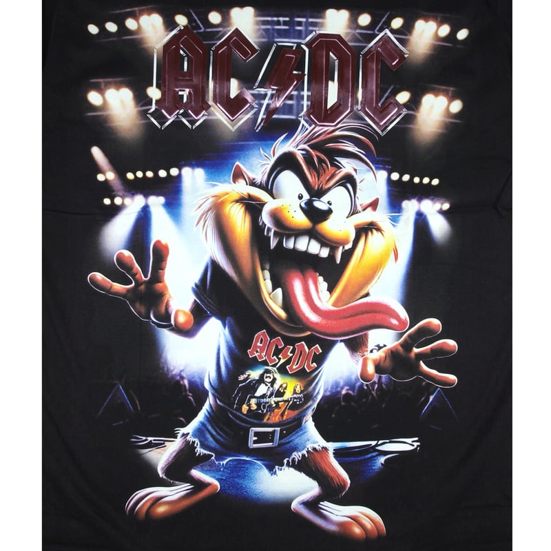 ACDC Tシャツ エーシーディーシー 半袖 ブラック BACK IN BLACK WHITE