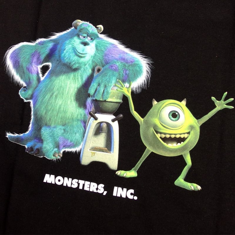 モンスターズインク Monsters Inc Tシャツ ブラック サリー マイク