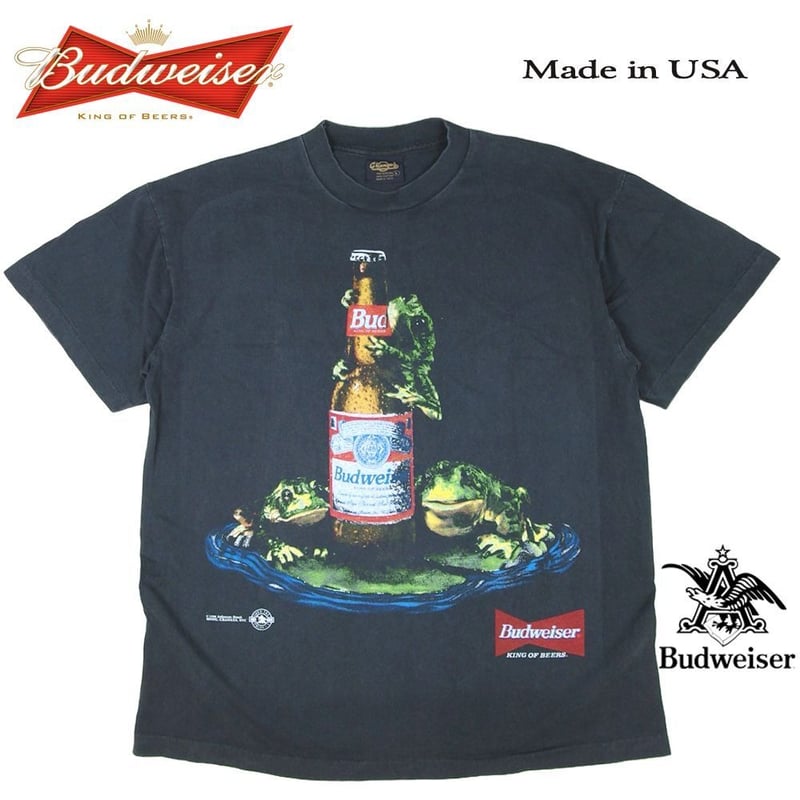 Budweiser バドワイザー Tシャツ ブラック Lサイズ 半袖 アメリカ