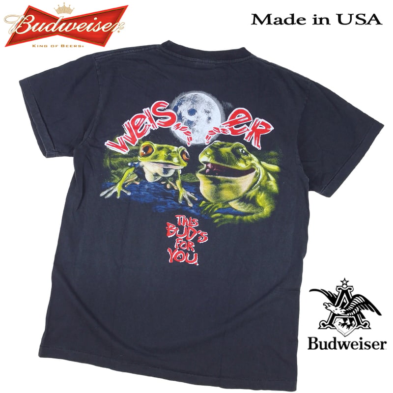 Budweiser バドワイザー Tシャツ ブラック Lサイズ 半袖 アメリカ