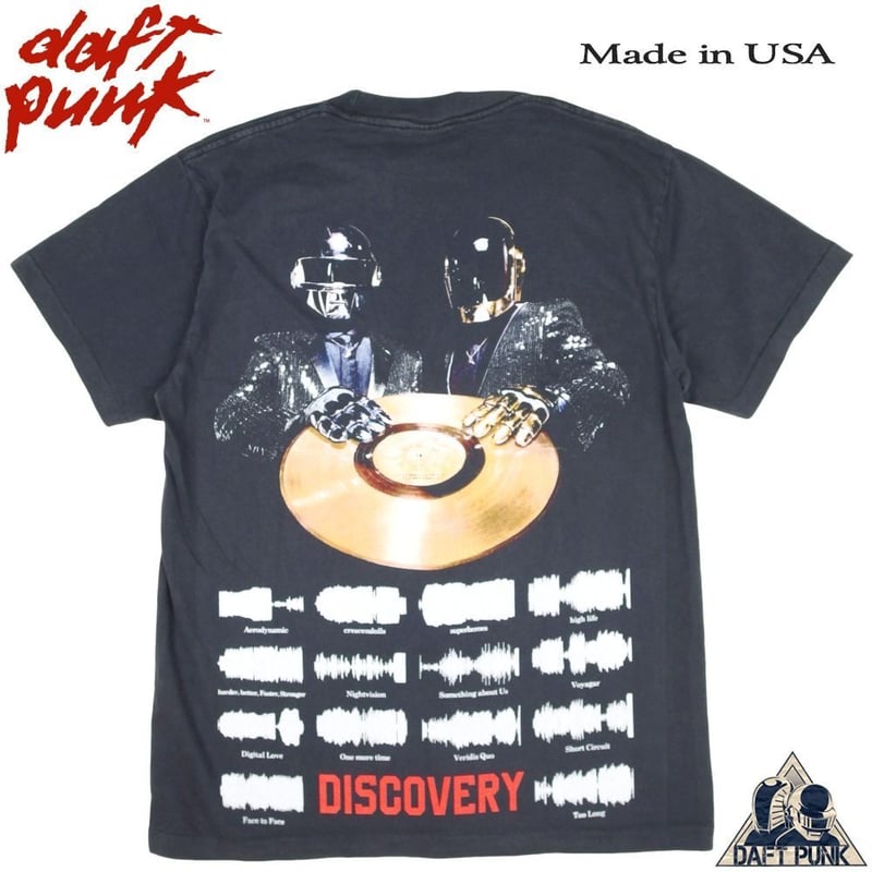 daf tpunk ダフトパンク Tシャツ DAFT PUNK ブラック Lサイズ フランス