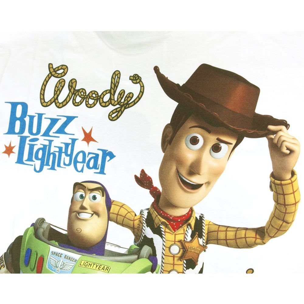 TOY STORY トイストーリー Tシャツ アイボリー ウッディ バズライト