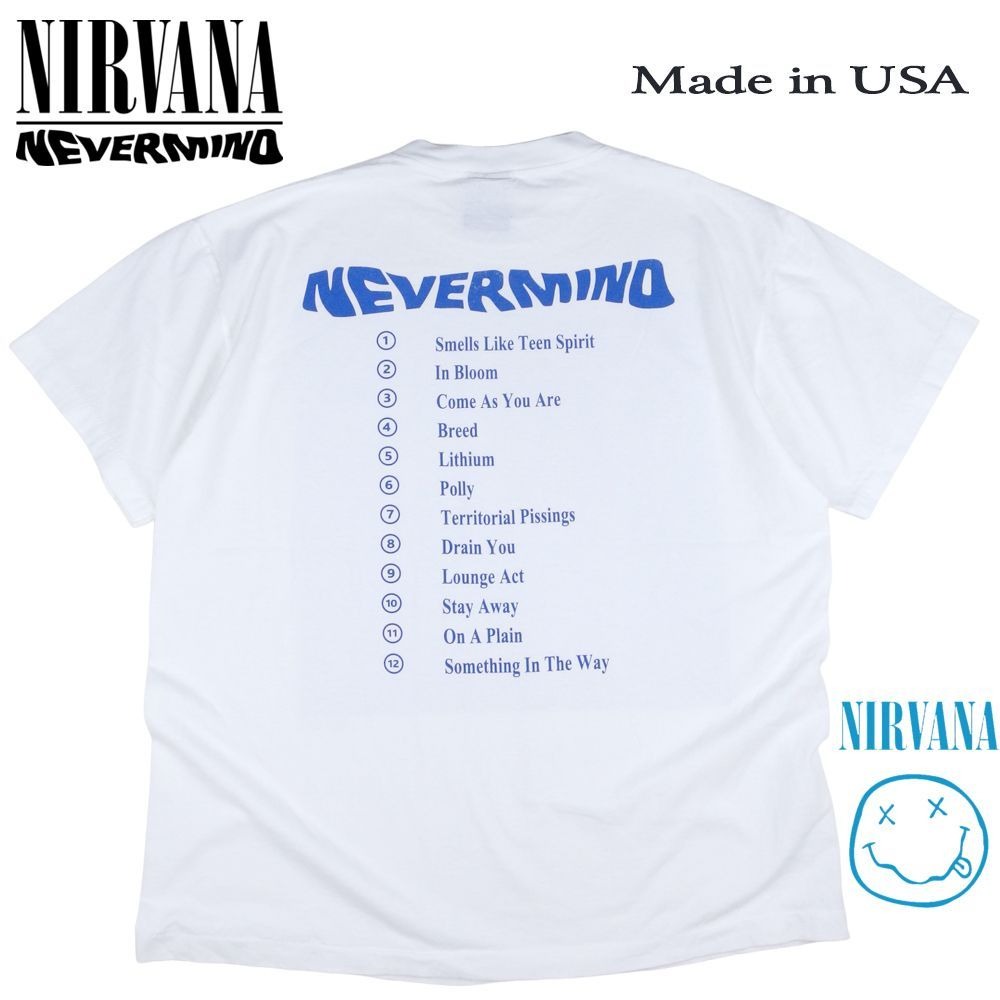 NIRVANA ニルヴァーナ Tシャツ USA製 ホワイト 白T ニルバーナ
