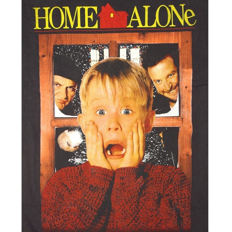 HOME ALONE ホームアローン Tシャツ 1990年 ムービー USA製 ブラック L