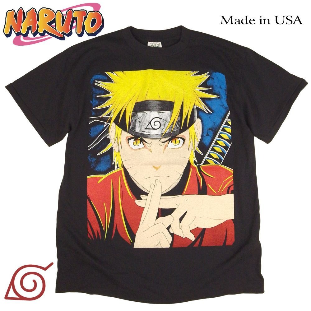 NARUTO Tシャツ ナルト アニメ ブラック Lサイズ USA メンズ NARUTO Tシャツ ナルト アニメ ブラック Lサイズ USA メンズ