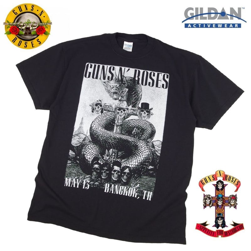 GUNS N' ROSES ガンズアンドローゼス Tシャツ ブラック Lサイズ ツアー