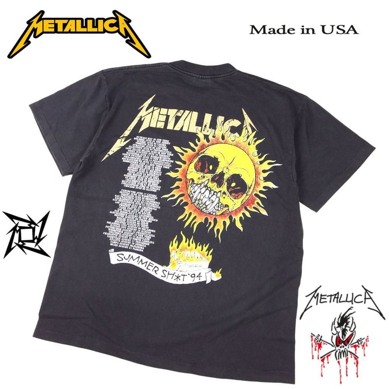 METALLICA メタリカ Tシャツ ブラック Lサイズ ヘヴィメタ USA製 94
