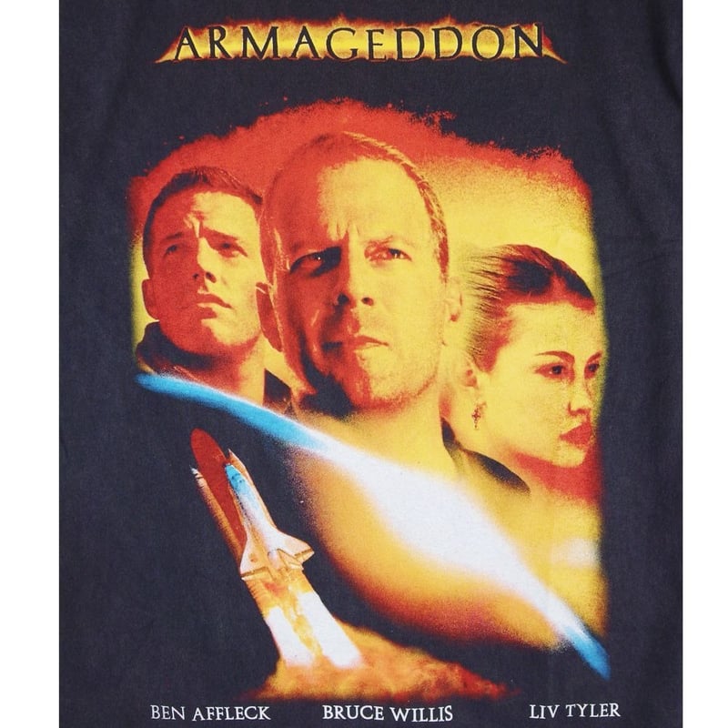 アルマゲドン Tシャツ 半袖 映画T ブラック Lサイズ 1998年 ARMAGEDDON