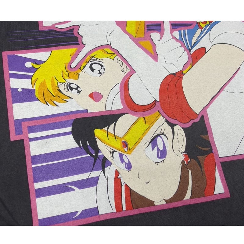 美少女戦士 セーラームーン Tシャツ アニメ ブラック 半袖 メンズ