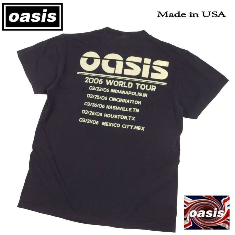 oasis 2005 ツアー バンド Tシャツ ブラック 当時 オアシス oasis オアシス Tシャツ OASIS ブラック Lサイズ ロックバンド ロック
