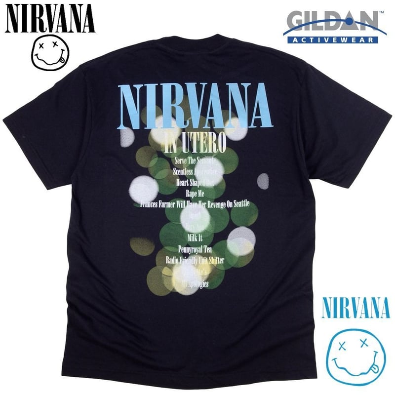 NIRVANA ニルバーナ Tシャツ IN UTERO ブラック ニルヴァーナ バンドT