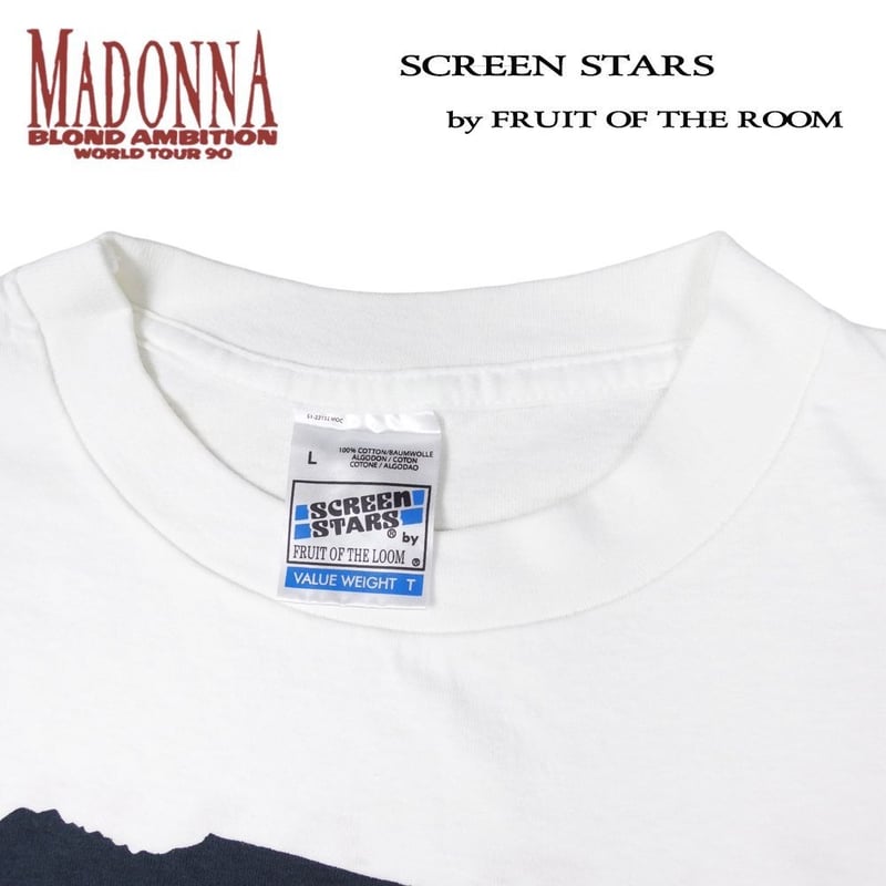 MADONNA マドンナ Tシャツ ホワイト Lサイズ バンドT blond ambition