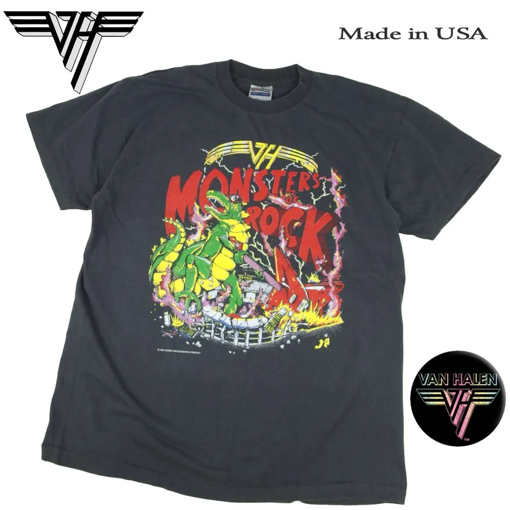 Van Halen ヴァンヘイレン Tシャツ ブラック USA MONSTERS TOUR 1