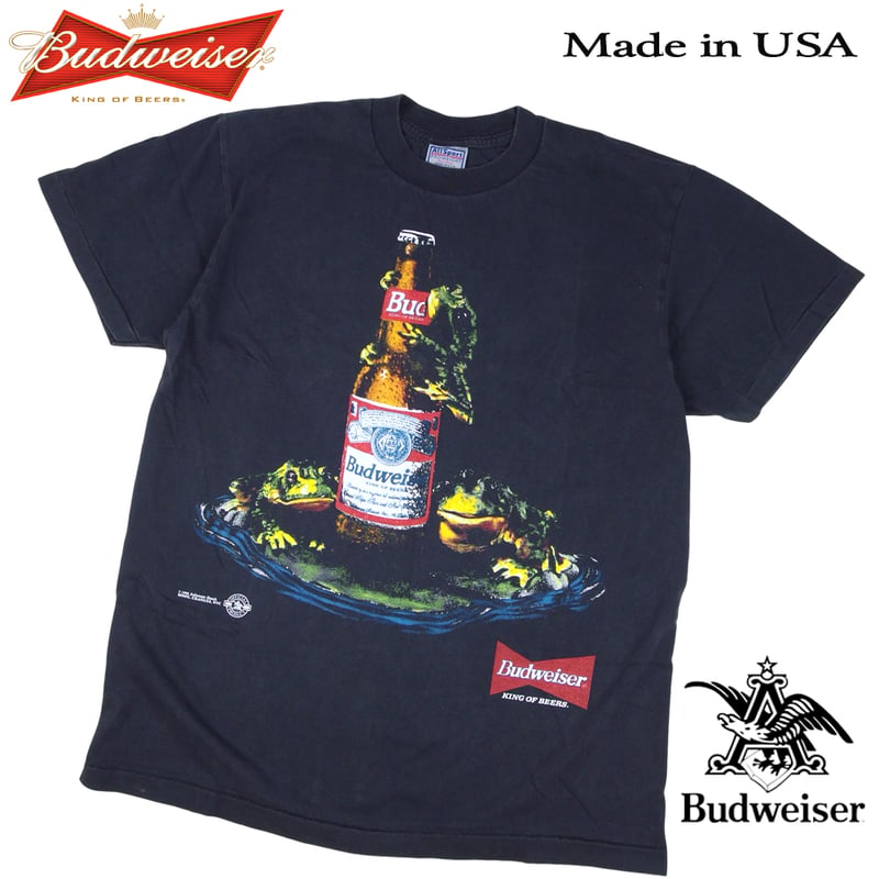 Budweiser バドワイザー Tシャツ ブラック Lサイズ 半袖 アメリカ 