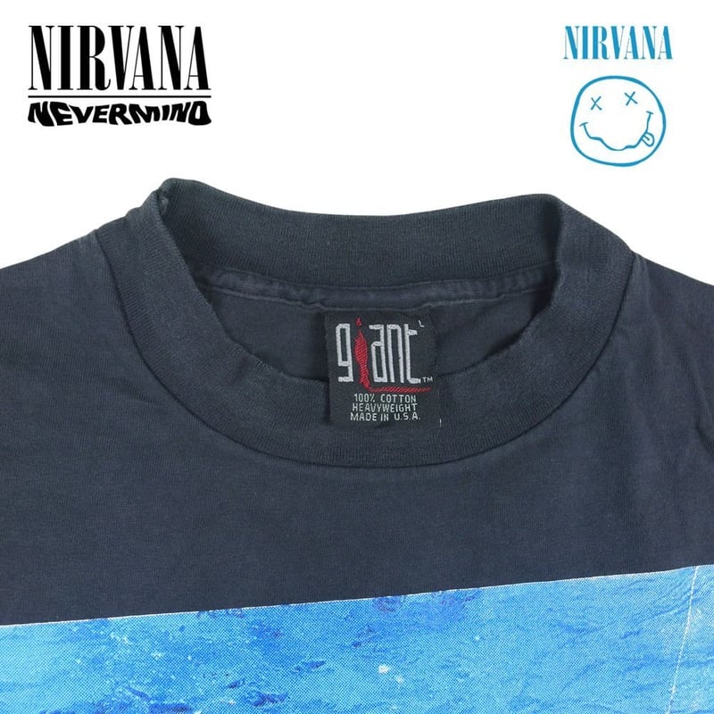 NIRVANA ニルヴァーナ Tシャツ USA製 ブラック Lサイズ NEVERMIND 赤
