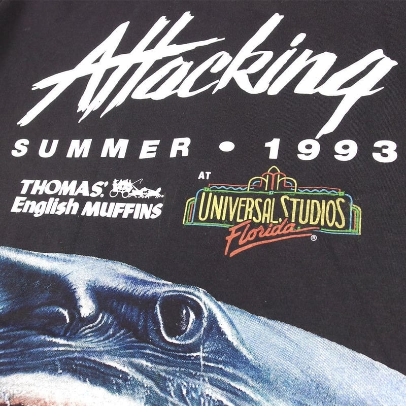 JAWS ジョーズ Tシャツ USA 1993年 アメリカ ムービーブラック Lサイズ