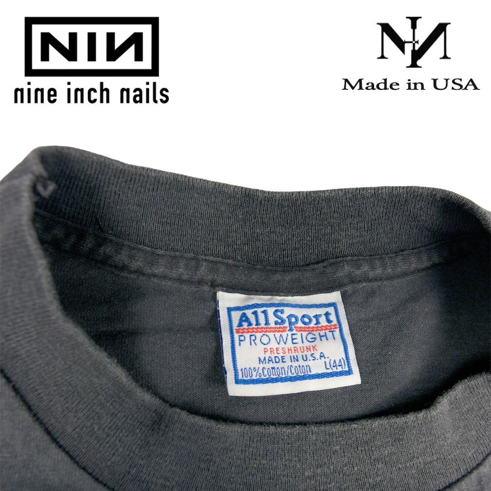 nine inch nails ナインインチネイルズ USA製 ブラック Lサイズ NIN ロ