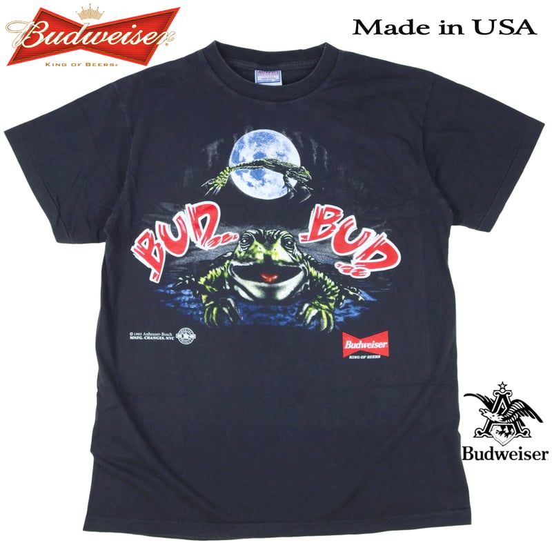 Budweiser バドワイザー Tシャツ ブラック Lサイズ 半袖 アメリカ