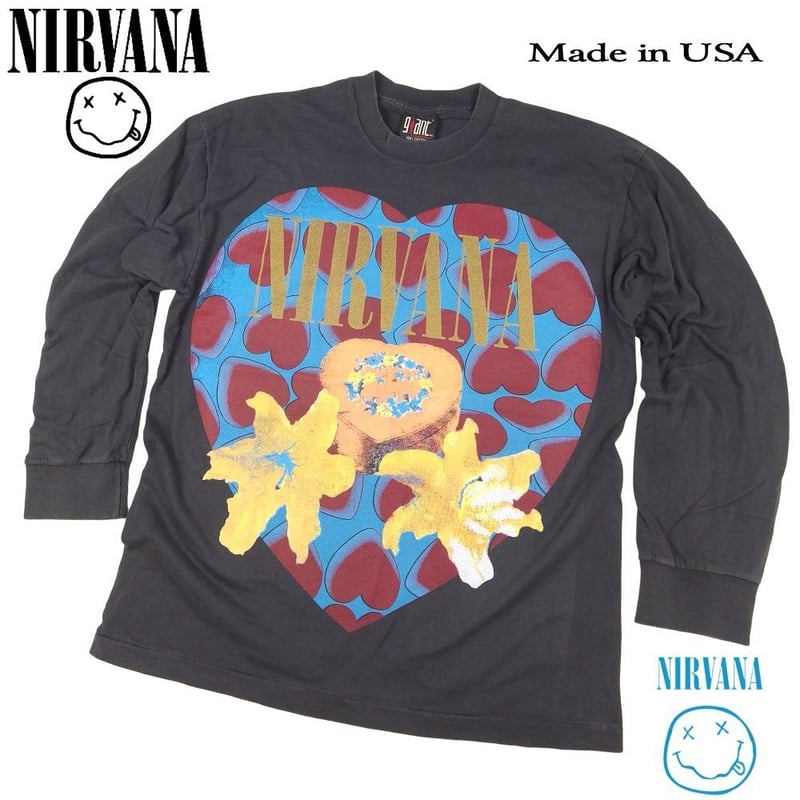 NIRVANA ニルヴァーナ ロンT 長袖 Tシャツ ハートシェイプ USA製