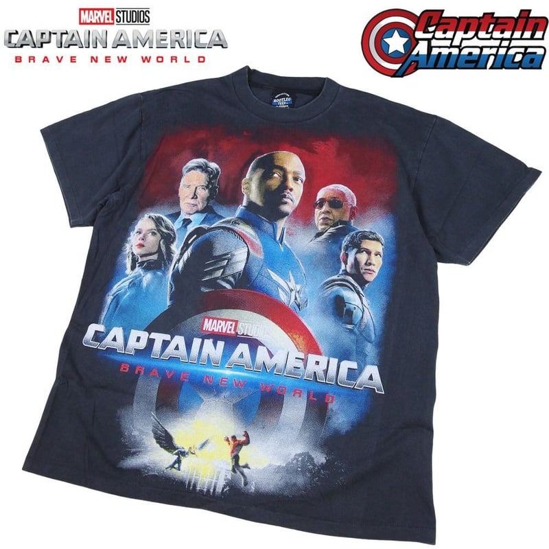 marvel キャプテンアメリカ　ユニフォーム・ゲームシャツ・アメフトシャツXL 湯*み様 MARVEL キャプテンアメリカ Tシャツ メンズXL - メルカリ