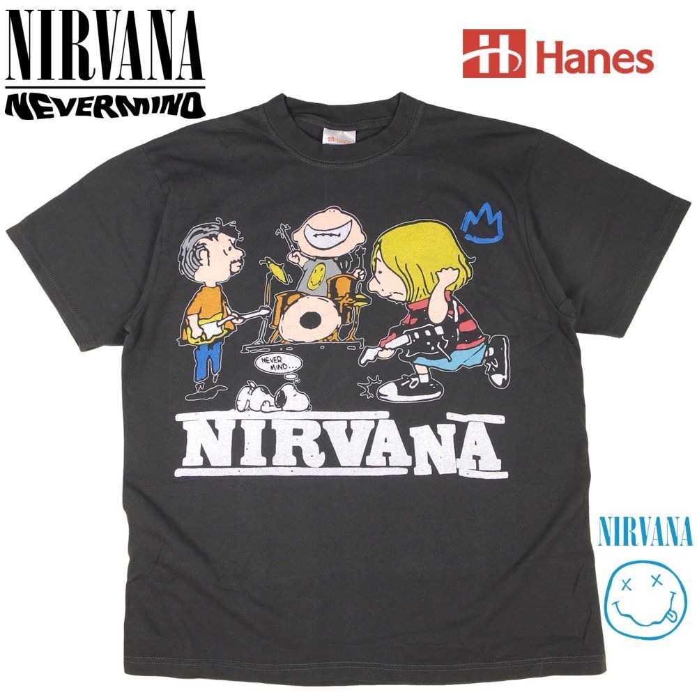 NIRVANA ニルヴァーナ Tシャツ Hanes製 チャコール ニルバーナ IN UTERO