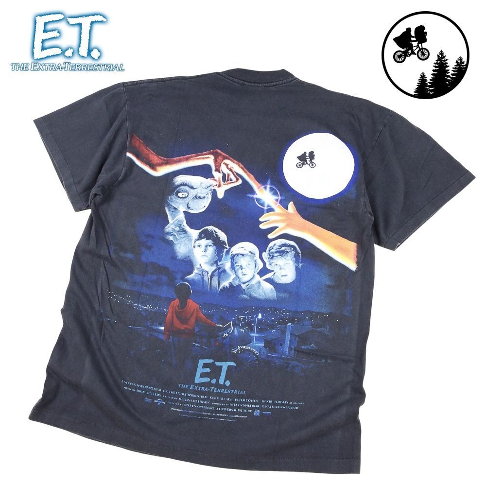 ET Tシャツ 半袖 USA 1982年 アメリカ SF映画 ムービーT ブラック L