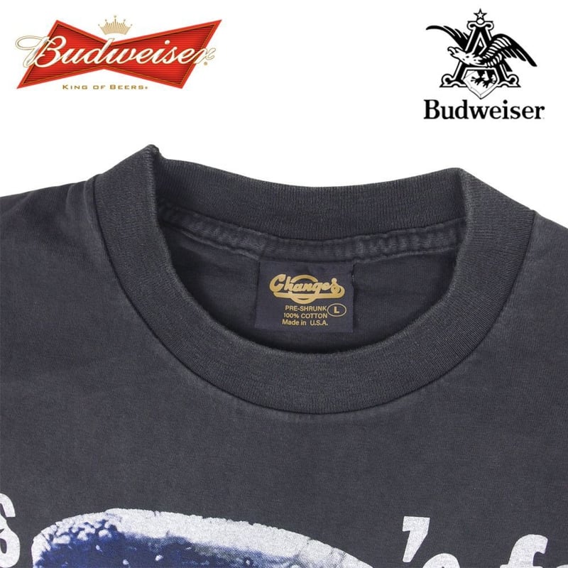 Budweiser バドワイザー Tシャツ ブラック Lサイズ 半袖 アメリカ