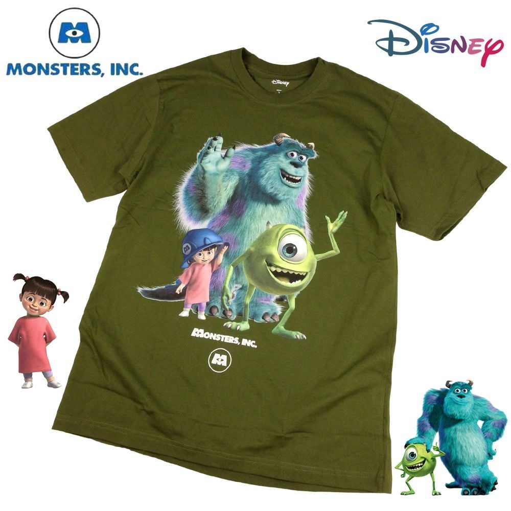 モンスターズインク Monsters Inc Tシャツ グリーン サリー マイク