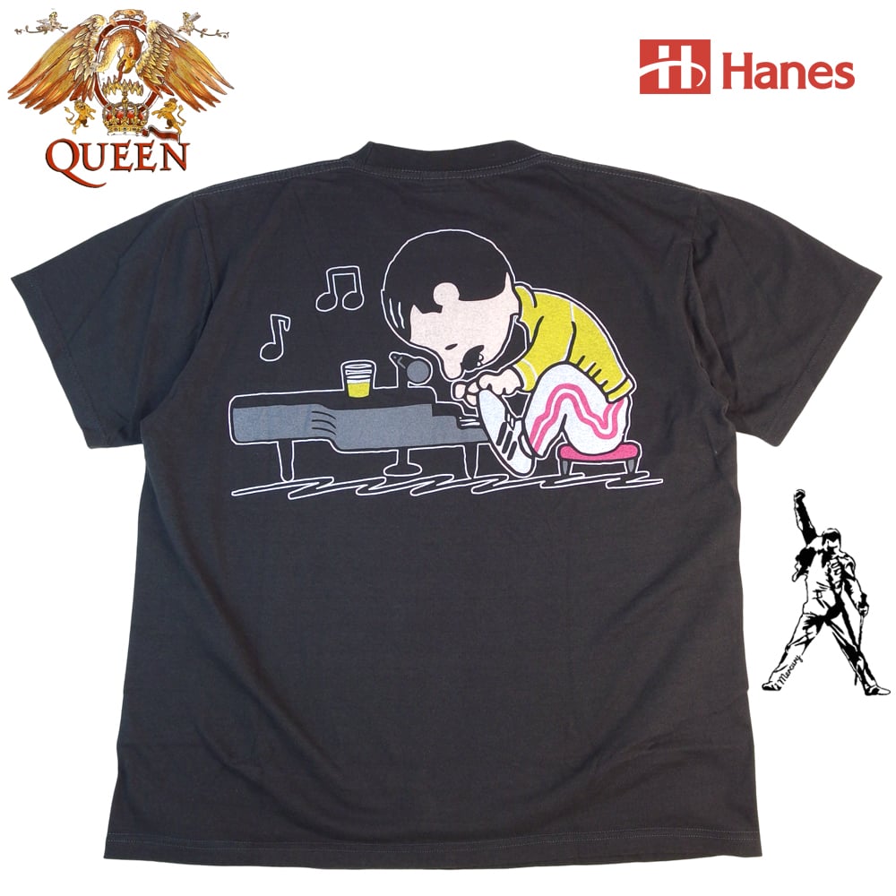 QUEEN クイーン Tシャツ チャコール バンドT ロックT メンズ