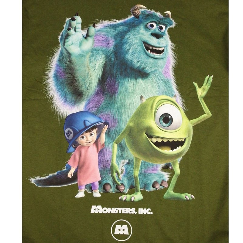 モンスターズインク Monsters Inc Tシャツ グリーン サリー マイク