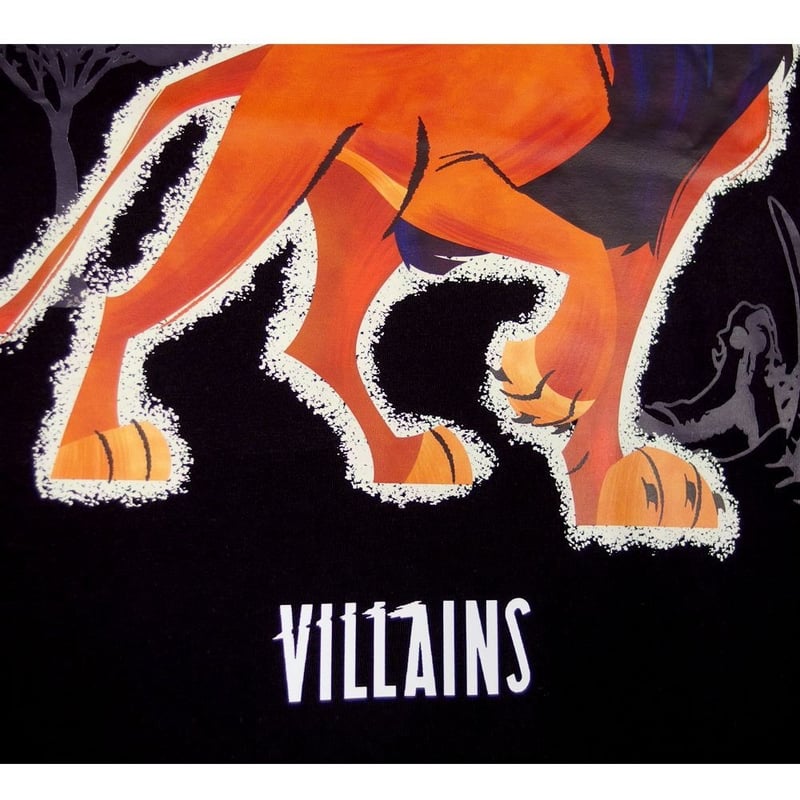 VILLANS ヴィランズ Tシャツ SCAR 半袖 スカー ブラック Disney