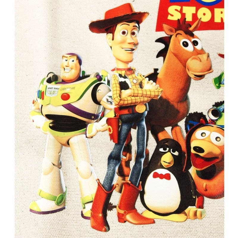 トイストーリー トートバッグ　ウッディ TOY STORY トイストーリー トートバッグ ナチュラル キャンバス