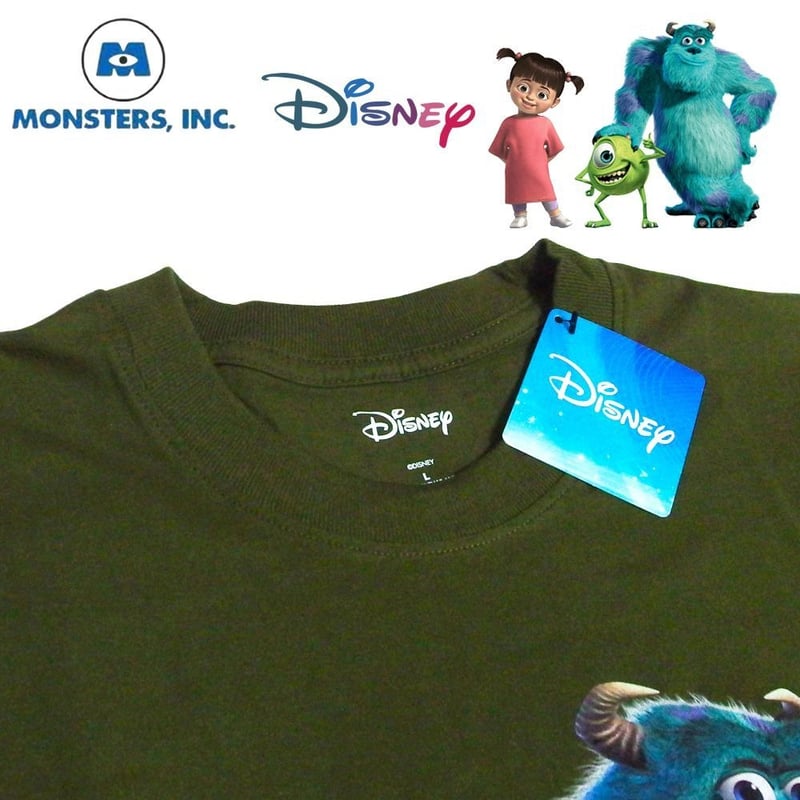 モンスターズインク Monsters Inc Tシャツ グリーン サリー マイク