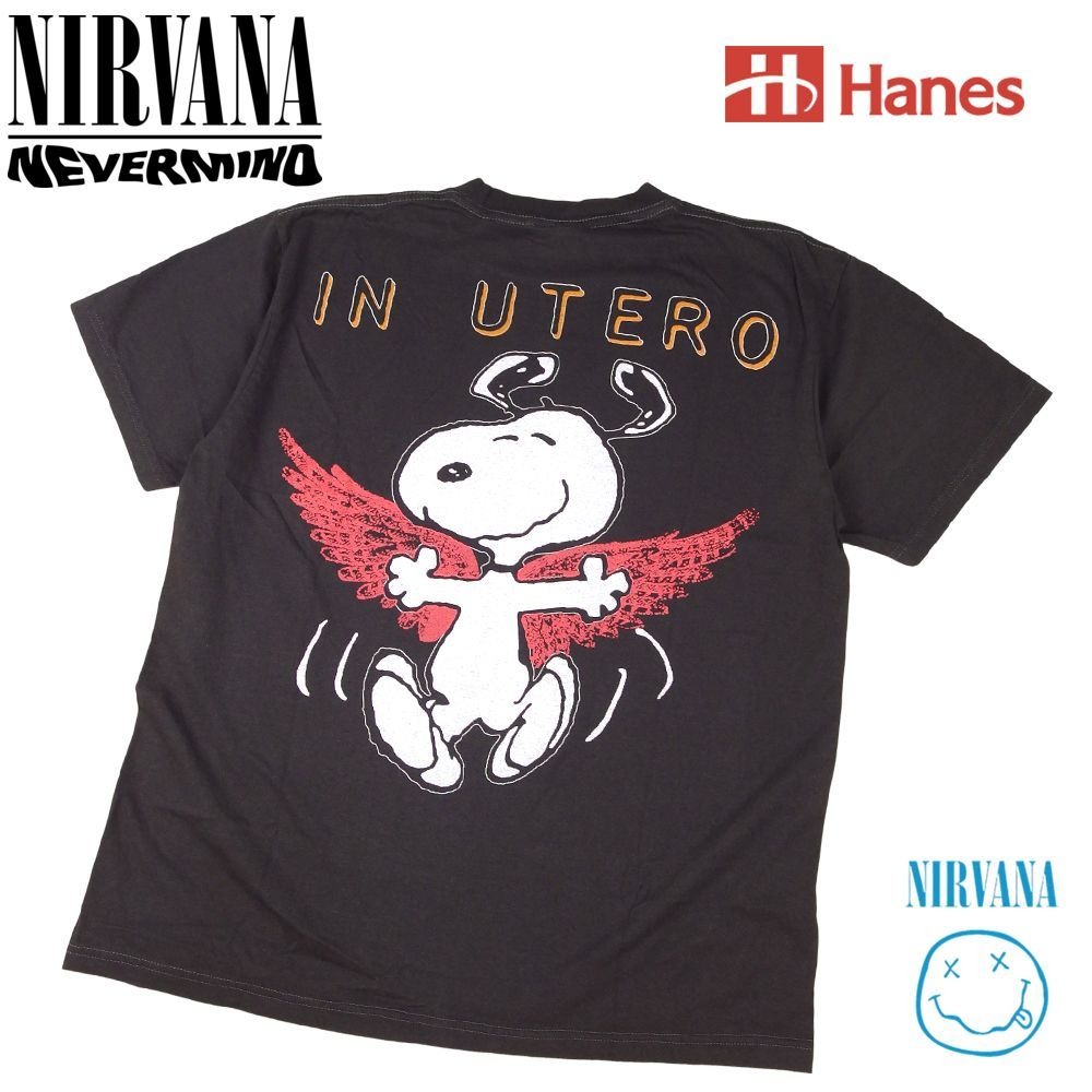 NIRVANA ニルヴァーナ Tシャツ Hanes製 チャコール Lサイズ ニルバーナ