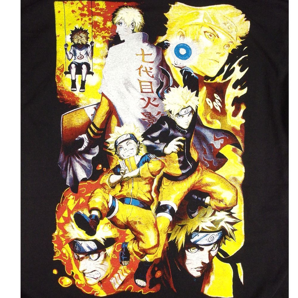 NARUTO Tシャツ ナルト アニメ ブラック Lサイズ USA メンズ NARUTO Tシャツ ナルト アニメ ブラック Lサイズ USA メンズ