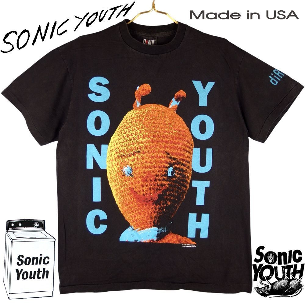ソニックユース Sonic Youth USA製バンドTシャツ SONIC YOUTH ソニックユース Tシャツ USA製 ブラック Lサイズ sonic y