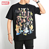マーベル Tシャツ MARVEL スパイダーマン ユニセックス 半袖 ヴェノム アメコミ アベンジャーズ ハルク ドクターストレンジ アイアンマン キャプテンアメリカ ブラック eplus1113